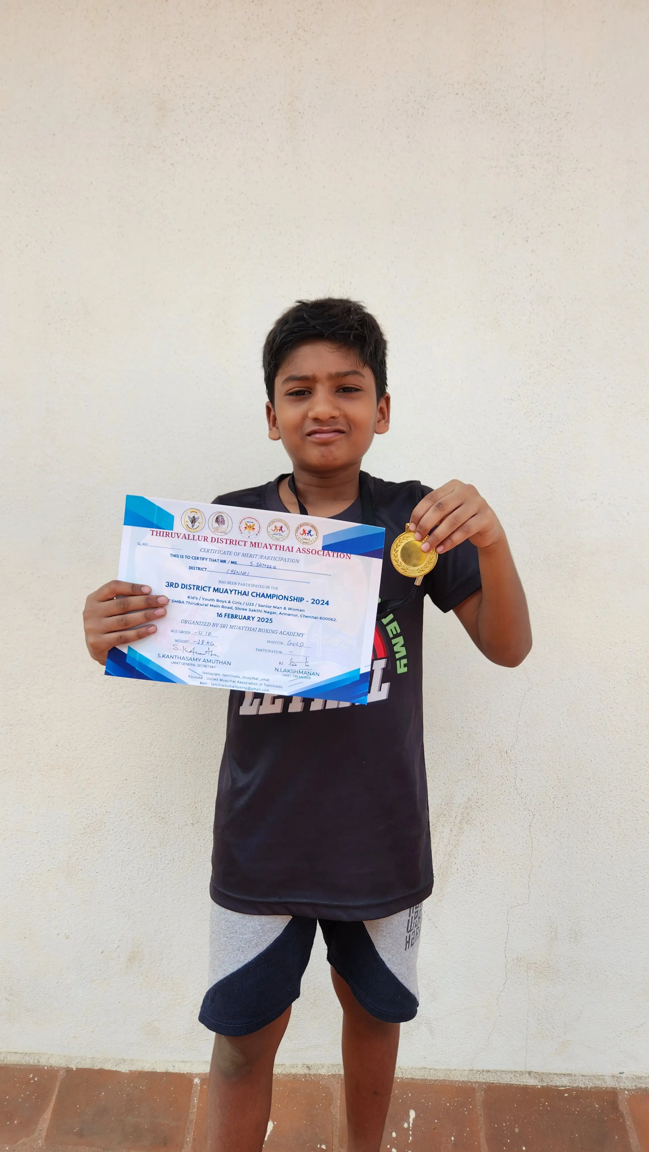 2025 District Muay Thai Championship medalist at Lethal Kickboxing Academy — photo 5